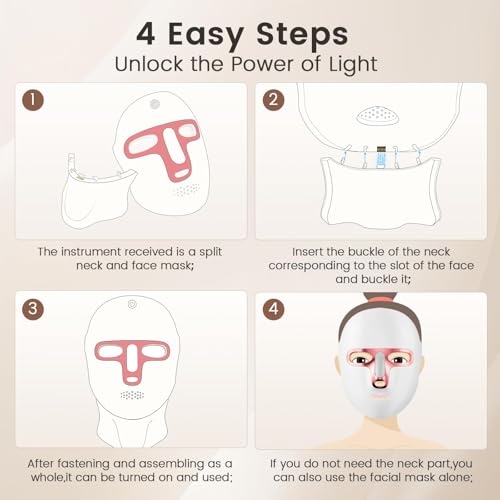 Image of Red Light Therapy for Face LED Infrared Facial Mask