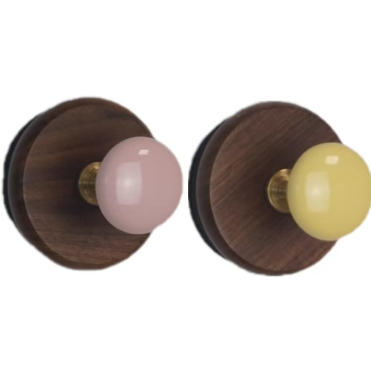 2 Pcs Colorful Magnetic Hooks Heavy Duty Magnet Hook Strong Neodymium Magnetic Coat Hooks Magnetic Hanger for Refrigerator, Metal Door, Locker for Hanging Towel, Coat, Bag, Umbrella (Pink+Yellow)