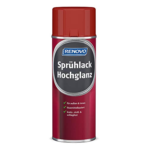 Sprühlack RAL 3000 Feuerrot 400 ml Hochglanz Renovo