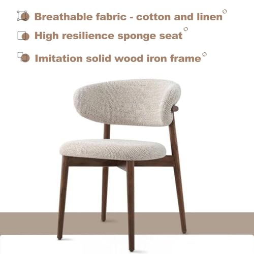 Chaise de salle à manger design en lin de qualité - 7
