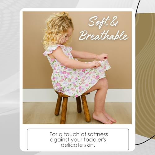 Viscose Soft Summer Spring Toddler Dress Girls Floral Dresses4