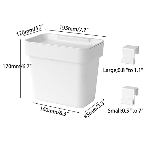 Caneca colgante pequeña con tapa 0.8 gal blanca miniatura 2