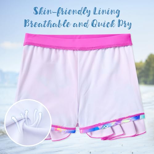 Image of Idgreatim Girls Swimsuit Rash Guard Set Long Sleeve Two Piece Bathing Suit 3-10 Years
