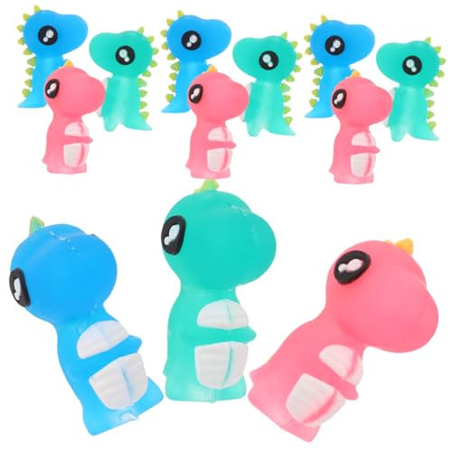 FUNOMOCYA 12個 シリコン製かわいい恐竜デザイン筆キャップ 転がらないペン先保護カバー 軽量で長持ち 学校やオフィス用実用的文具アクセサリ