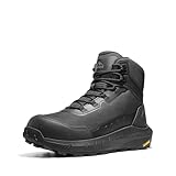 NORTIV 8 Composite Toe Boots for Men ASTM F2413-24 Safety Work Boots Lightweight Anti-Fatigue Non-Slip with Zipper for Warehouse Construction, Terrascope-nano,Size 11,Black,SNIB26008M