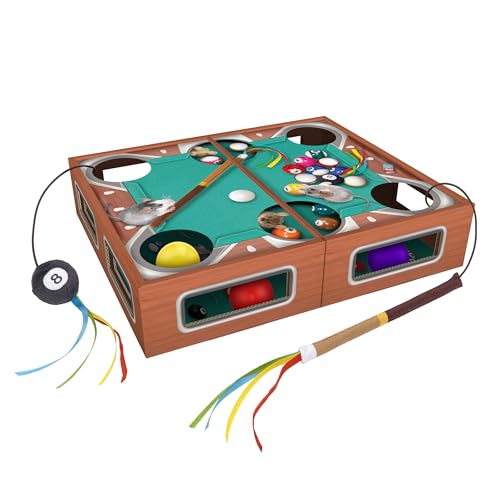 KONG Playground Pool Table Cat Toy Interactive Batting & Puzzle Toy for Mental Stimulation and Independent Play