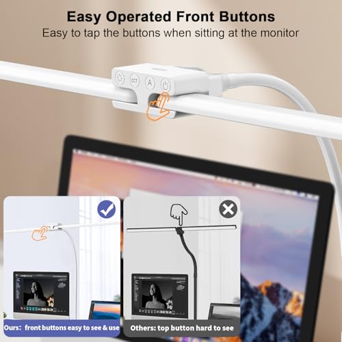 Image of EppieBasic LED Desk Lamp, 24W Double Head Desk Light,Architect Clamp Task Table Lamp, Office Desk Lamps Super Bright Extra Wide Area Drafting Work Light for Workbench, Reading, Monitor