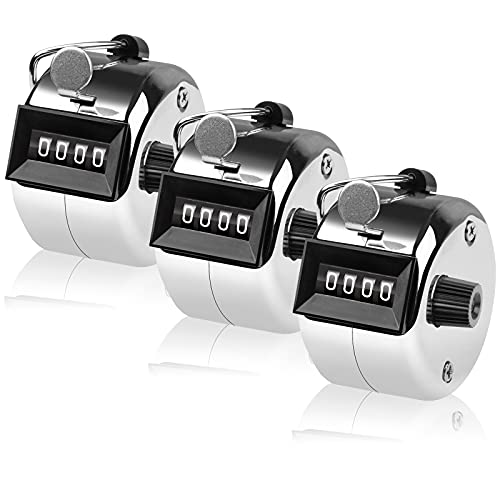SDARMING Compteur à cliquer 4 Chiffres - Compteur Manuel en métal - Clicker pour Compter, marquer Le Golf