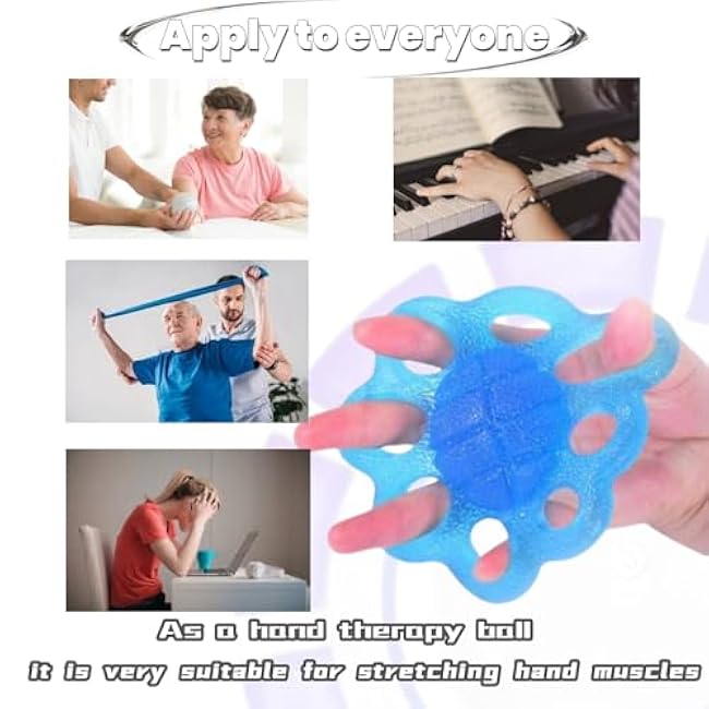 DEEYOTA Finger Exerciser and Hand Strengthener Rehab,Exercise Squeeze Ball for Hands