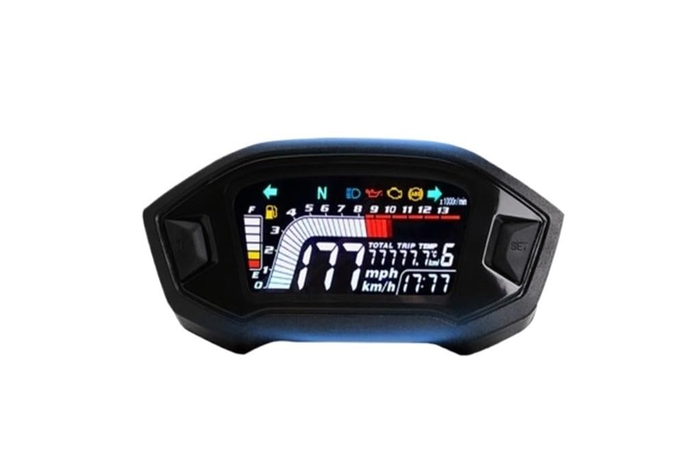 Contachilometri Tachimetro Regolabile A LED Per Moto Retroilluminazione Opzionale Contagiri Digitale Contagiri Contachilometri Per 1,2,4 Cilindro