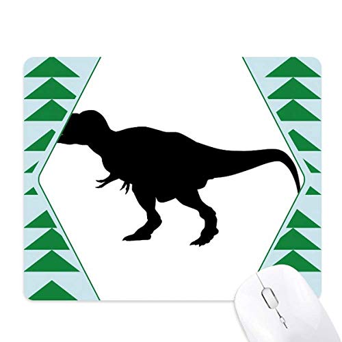 Tapis de souris dinosaure fossile et sapin vert en caoutchouc antidérapant