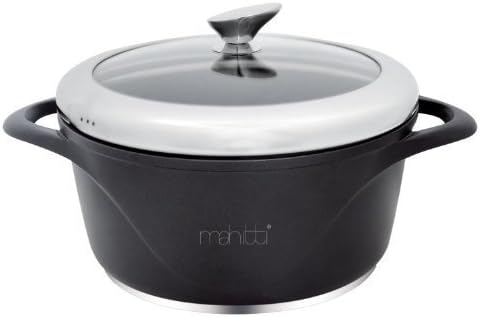 *NEW* Mahitti 32cm Die Cast Ceramic Non-Stick Casserole Sauce Pan with Glass Lid