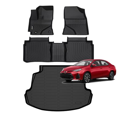 Jenofa-Floor Mats for Corolla 2014-2019 Sedan Car Mats Cargo Mat Fit Corolla Sedan All Weather...