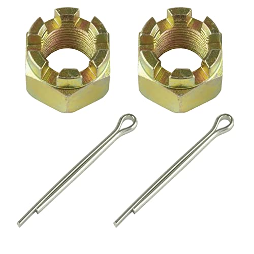Caltric compatible with 2x Castle Nut with Cotter Pin Polaris 7547337