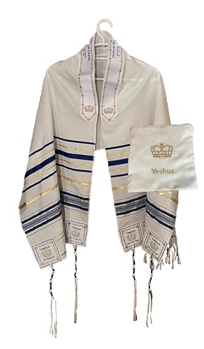 XTRA LARGE Royal Blue Gold Messianic Tallit Talit Prayer Shawl 72