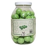 CNC Green Tea Pedicure Bath Bombs, 60 Pieces, Foot Soak Fizzing Balls in Jar