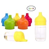 YJWB Silicone Sippy Cup Lids (5 packs) - Leakage Cup for Infants and Toddlers，sippy cup with lid
