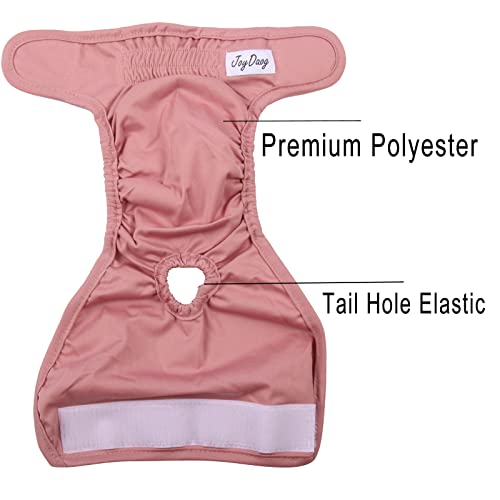 JoyDaog Female Dog Diapers for Large Dogs,4 Pack Reusable Washable Premium Doggie Nappies for Heat,Incontinence,Period Dog Panties,XL - Image 4