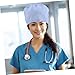 COMPUKAS Adjustable Unisex Nurse Caps for Men and Women Breathable Medical Scrub Hats for Hospital Laboratory and Food Industry Dustproof and Comfortable Headwear Sky-Blue