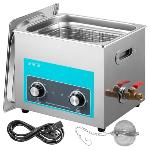 Mophorn 10L Ultrasonic Cleaner 304 Stainless Steel Professional Knob Control Ultrasonic Cleaners with HeaterTimer for Jewelry Watch Glasses Circuit Board Dentures Small Parts Dental Instrument