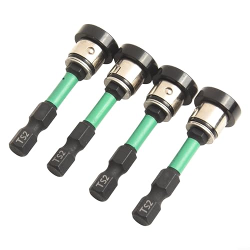 Volakebeing for 4 Pcs Magnetic Cross 50mm Screwdriver Bits for Plasterboard Positioning, Compatible with Electric Cordless Drills and Hand Screwdrivers, Drywall(B)
