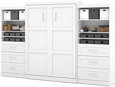 Miniatura 3 de Atlin Designs Cama de pared Queen con almacenamiento en color blanco