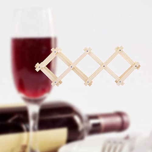 Soporte de madera para 5 botellas de vino miniatura 5