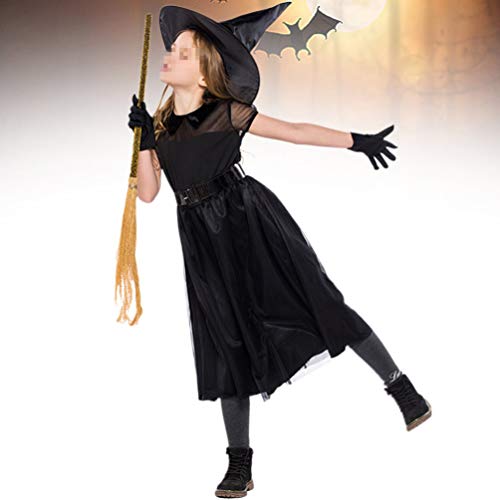 BESTOYARD 1 conjunto de fantasia de bruxa infantil de Halloween para fantasia de bruxa de máscaras,