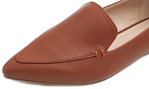 Image of FEVERSOLE Women's Loafer Flat Pointed Fashion Slip On Comfort Driving Office Shoes