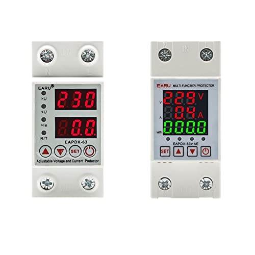 Protector de corriente ajustable 40A contra caídas de tensión y picos de voltaje monofásicos 2