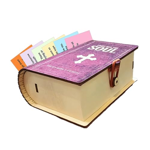 Caja De Tarjetas De Escritura - 10,9 Cm, 150 Tarjetas, Caja De Almacenamiento De Madera, Mensajes De Aliento Diario | Sus Padres Adultos Creyentes Descuento De Diplomas Día De La Madre Regalos De