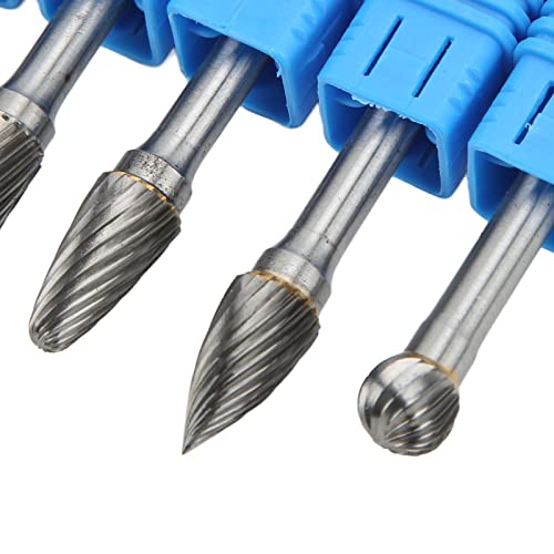 Set de 5 fresas de carburo de tungsteno, corte simple, 6x10 mm miniatura 5