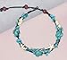 Anklet Stone Handmade Braided Rope Ankle Natural stone Turtle Starfish dolphin for Women Girls (Turquoise stone Turtle starfish)