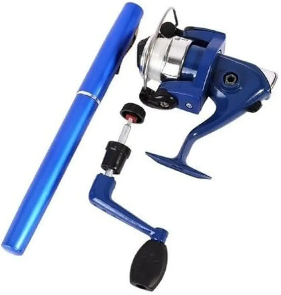 Mini Vara De Pesca Tipo Caneta Pen Com Molinete + Linha