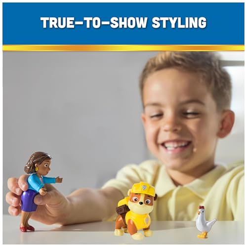 Image of Paw Patrol Rubble, Mayor Goodway & Chickaletta Figures, Kids Toys for Boys and Girls Ages 3 and Up (Pack of 6)