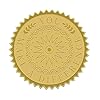 BENECREAT 100 verpakkingen reliëf goud folie stickers (u maakt een verschil) certificaat afdichtingen 5x5cm voor…