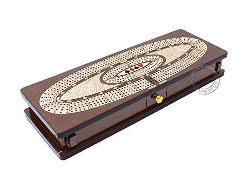 House of Cribbage tablero continuo de cribbage en madera miniatura 3