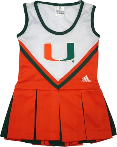 Miami Hurricanes Girls Infant Cheer Jumper Dress (US, Age, 6 Years, White)