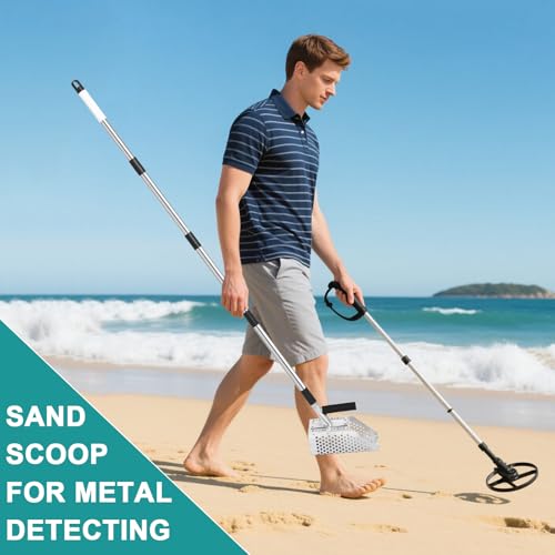 Sand Scoop for Metal Detecting, long-handle Metal Detector & Sand Flea Rake by IAOVAW - Used condition - Image 4