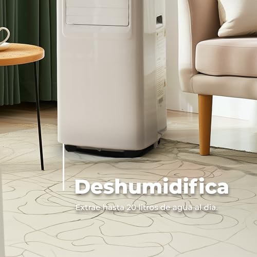 Miniatura 5 de Evvo Aire Acondicionado Portatil 3 En 1, 7.000 Btu, Mando A Distancia, Superficie 15m2, Clase Energética A, Modelo: Clima P7 Blanco