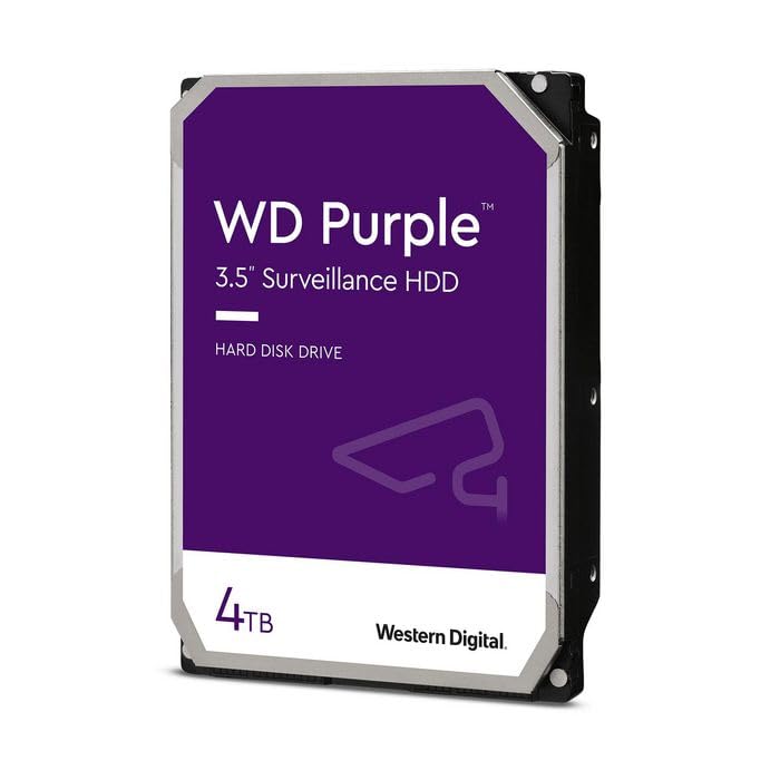 Wewnętrzny dysk twardy do monitoringu wideo 4 TB, 3,5 cala, SATA III 6 Gb/s, 5400 obr./min, 24/7, do rejestratorów NVR