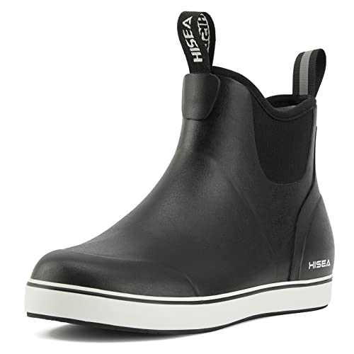 Image of HISEA Women's Ankle Rain Boots, Rubber Fishing Deck Boots, Garden Boots for Women Waterproof