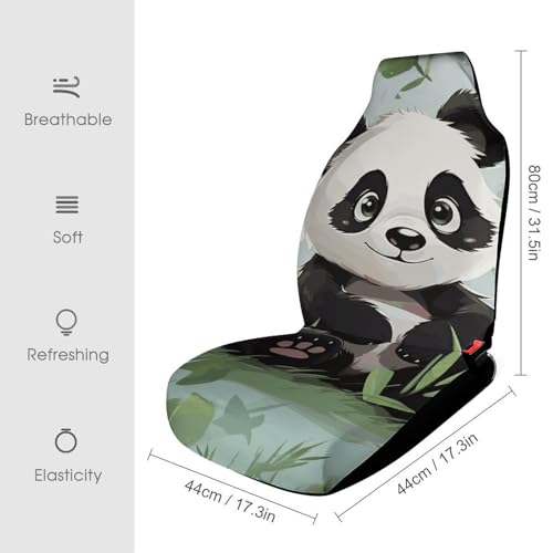 Housses de siège auto panda faciles à installer et lavables - 2