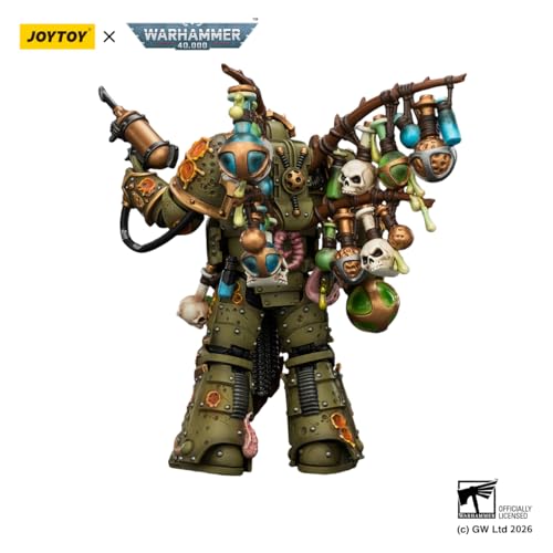 Image of JOYTOY Warhammer 40k Death Guard Biologus Putrifier 1 /18 Action Figure