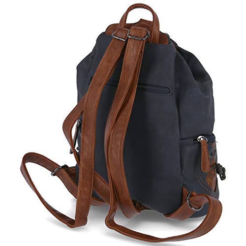 Rieker Damen H1055-14 Rucksackhandtasche, Blau, S