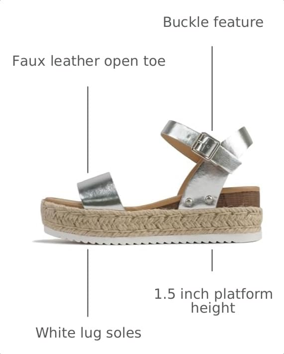 Image of Soda CLIP ~ Women Open Toe Ankle Strap Platform Espadrille Sandal | Casual Sandals