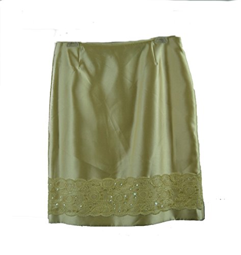 Tahari Women's Lace Trim Palm Beachy Skirt Suit 10, Buttercup Yellow #TOP2