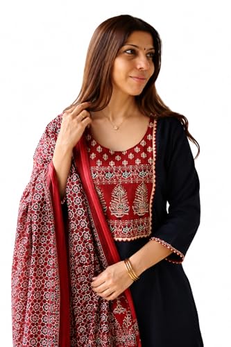 Yashika Women's Rayon Printed Kurta Set with Pant and Dupatta | Traditional Ethnic Co-ord Set for Women | Office, Casual Wear
