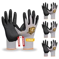 G4P Multi Flex Touch - Arbeitshandschuhe mit Touchscreen-Funktion, 3 Paar, Nitril-Mikroschaum Handschuhe für Montage & Präzisionsarbeit, Gr. XL (Gr. 10), Farbe: Grau/Schwarz