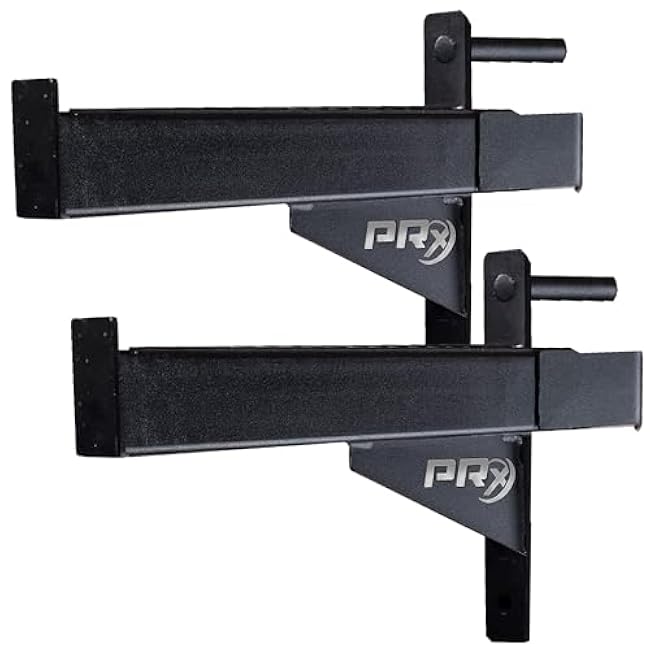 PRx Performance Squat Rack Spotter Arm Pairs, Fits Profile ONE 2x3, 5/8 Upright Holes, Safety Spotter, Durable UHMW Protection, Power Rack Attachments, Bench Press, Home Gym Strength Training - Black